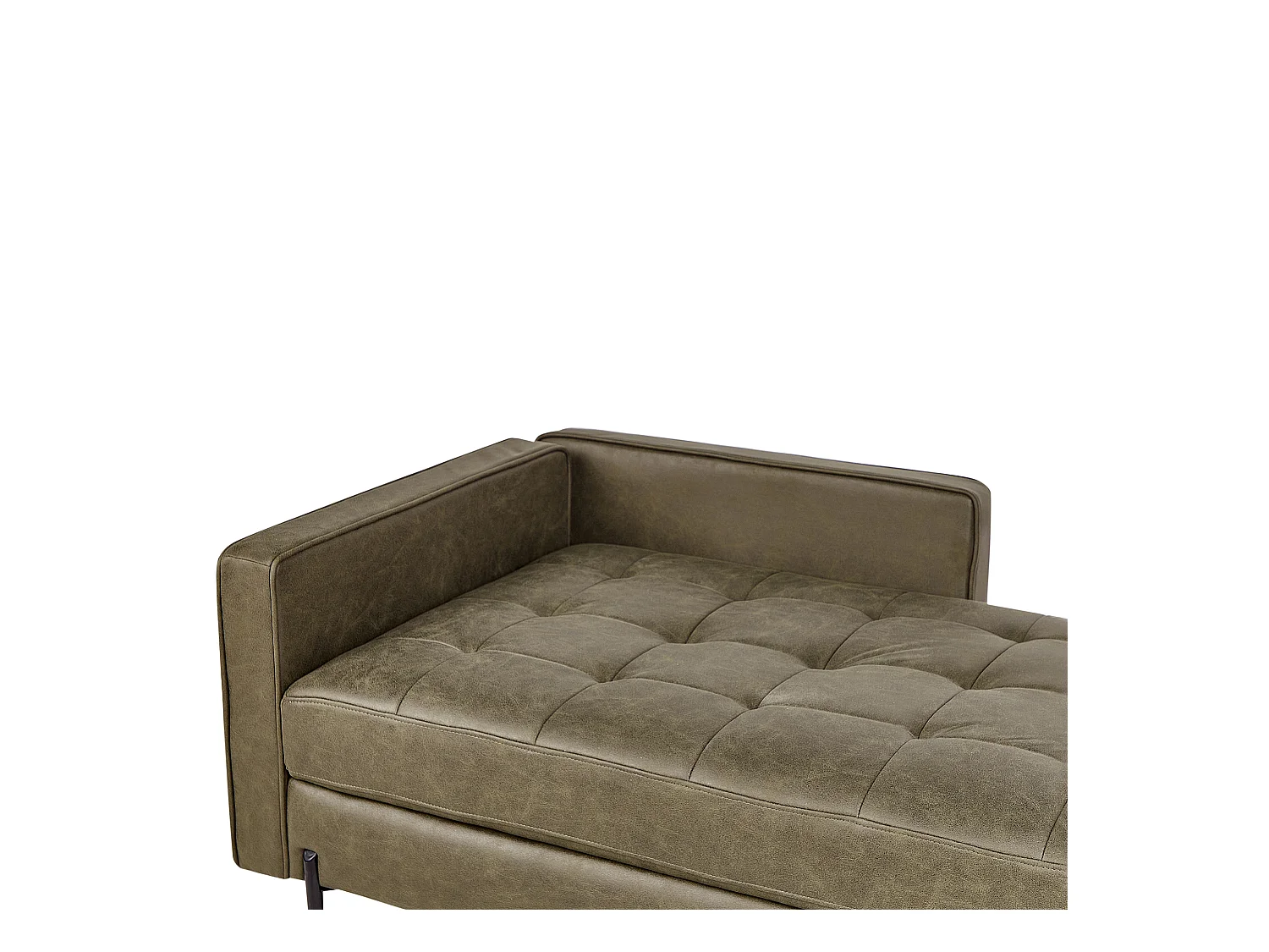 Chaise longue côté droite REBAIS Cuir PU Vert