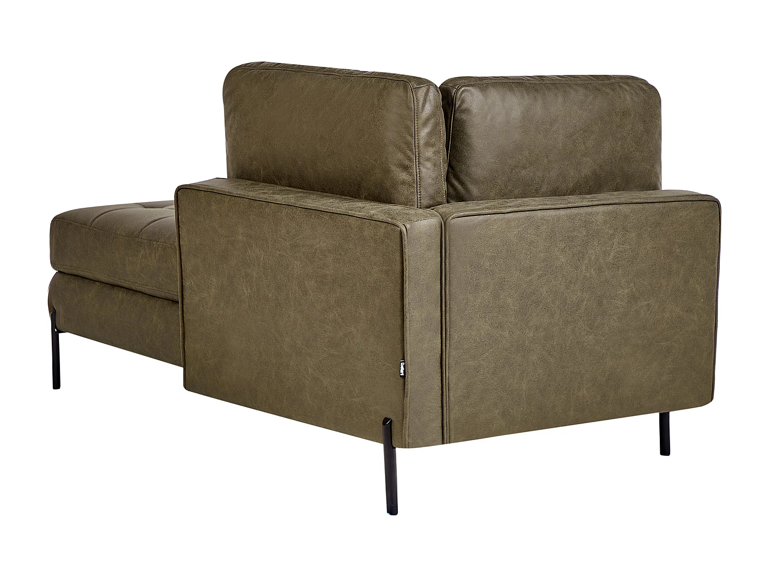 Chaise longue côté droite REBAIS Cuir PU Vert