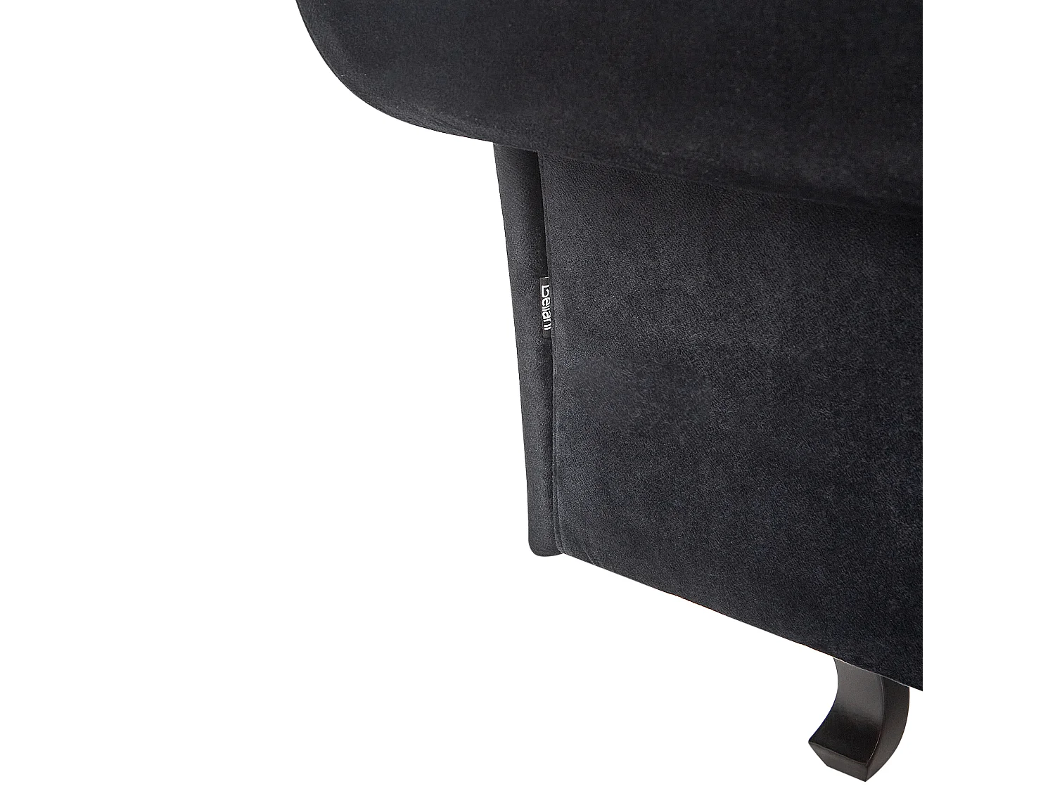 Chaise longue versione sinistra LATTES Velluto Nero con cuscino