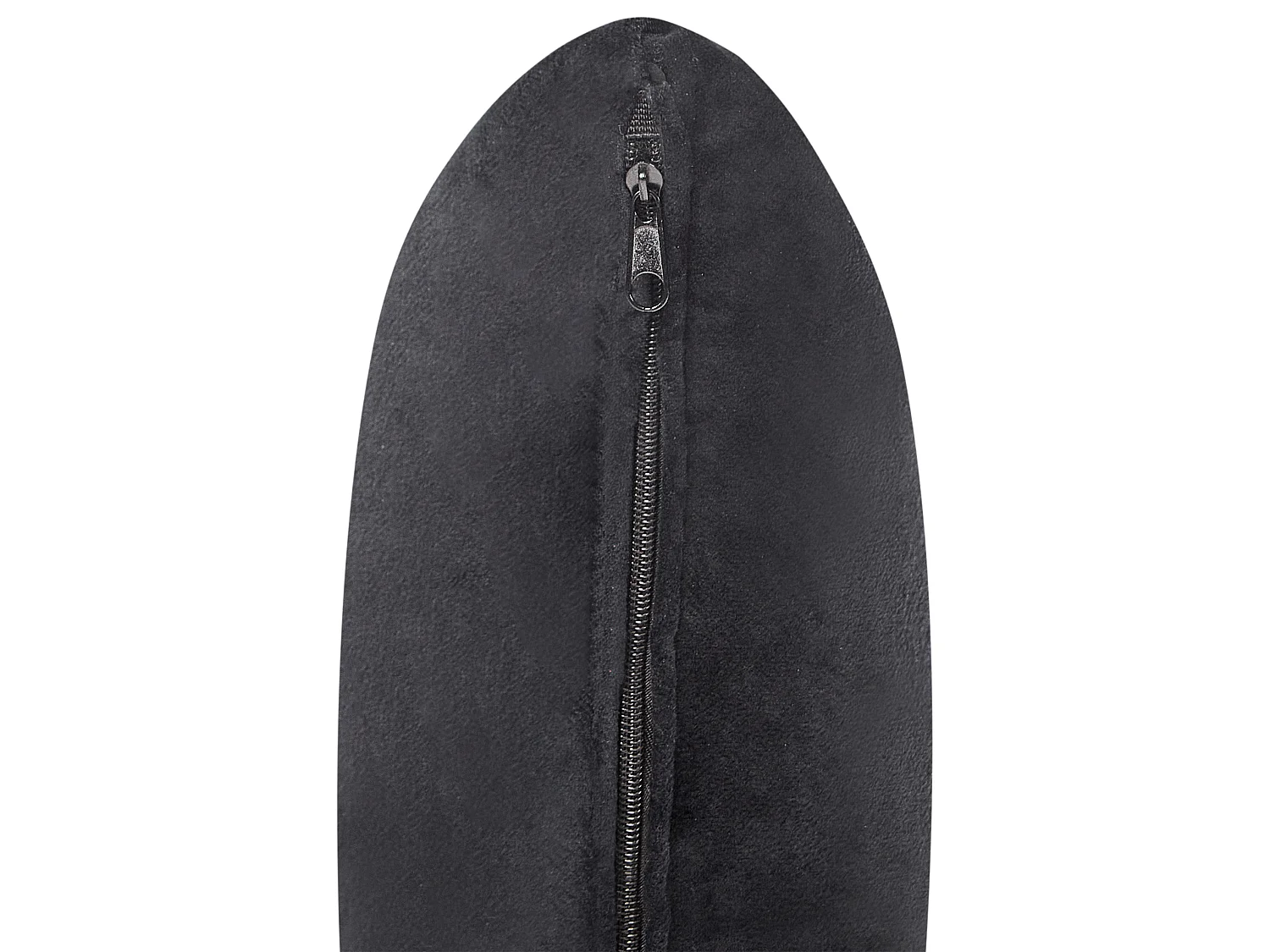Chaise longue côté gauche LATTES Velours Noir avec coussin