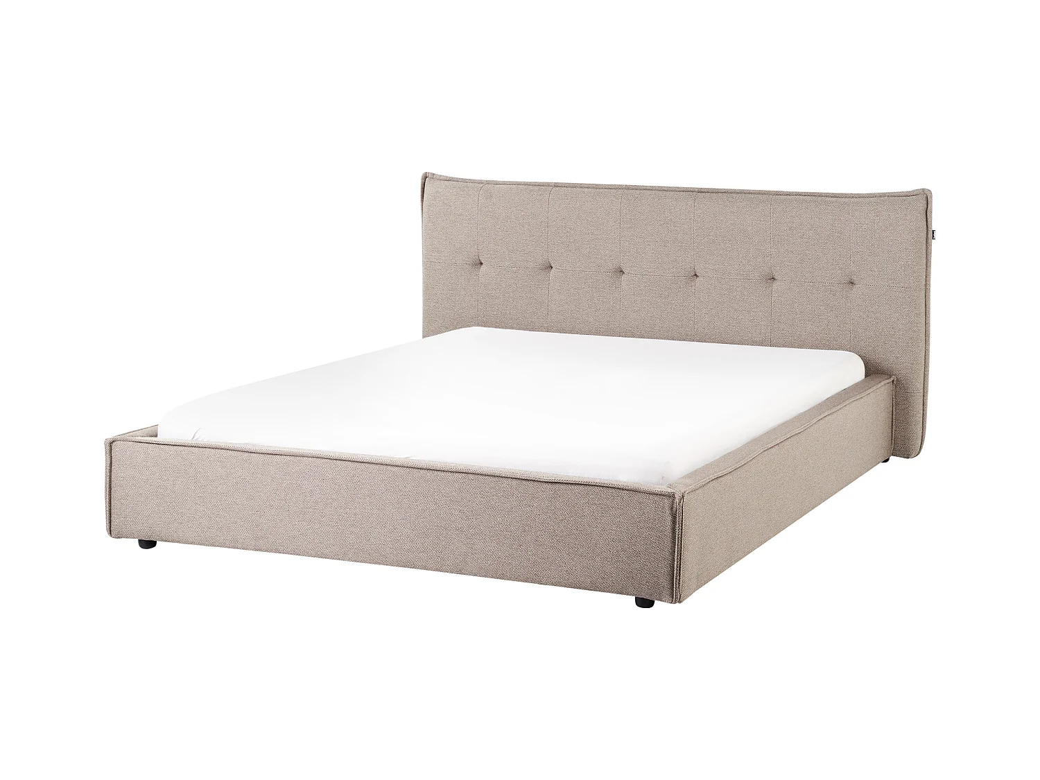 Lit avec sommier Lin synthétique LESTRE 160 x 200 cm Taupe