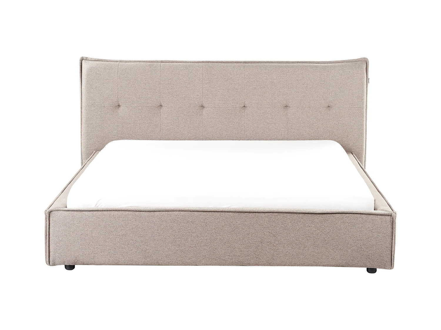 Lit avec sommier Lin synthétique LESTRE 160 x 200 cm Taupe
