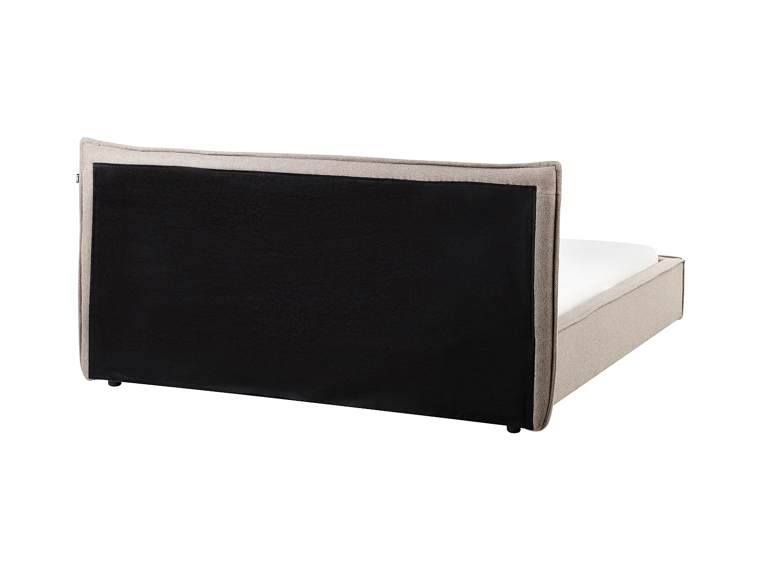 Lit avec sommier Lin synthétique LESTRE 160 x 200 cm Taupe
