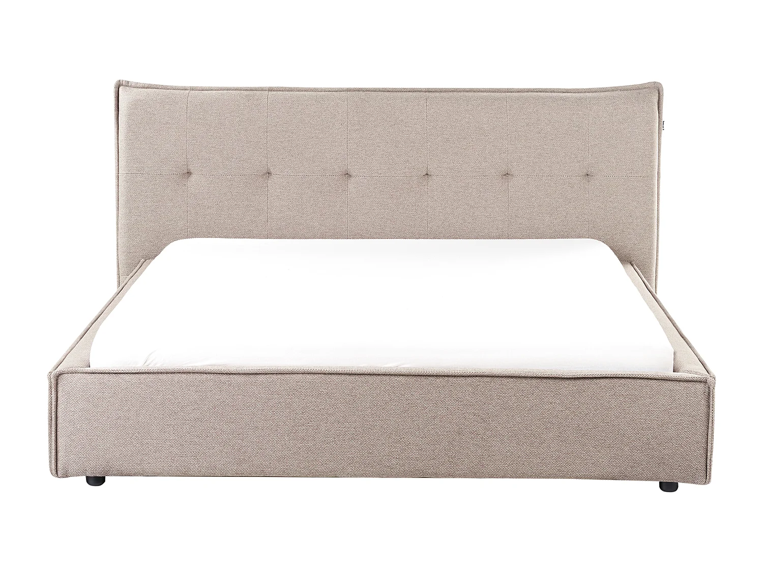 Lit avec sommier Lin synthétique LESTRE 160 x 200 cm Taupe