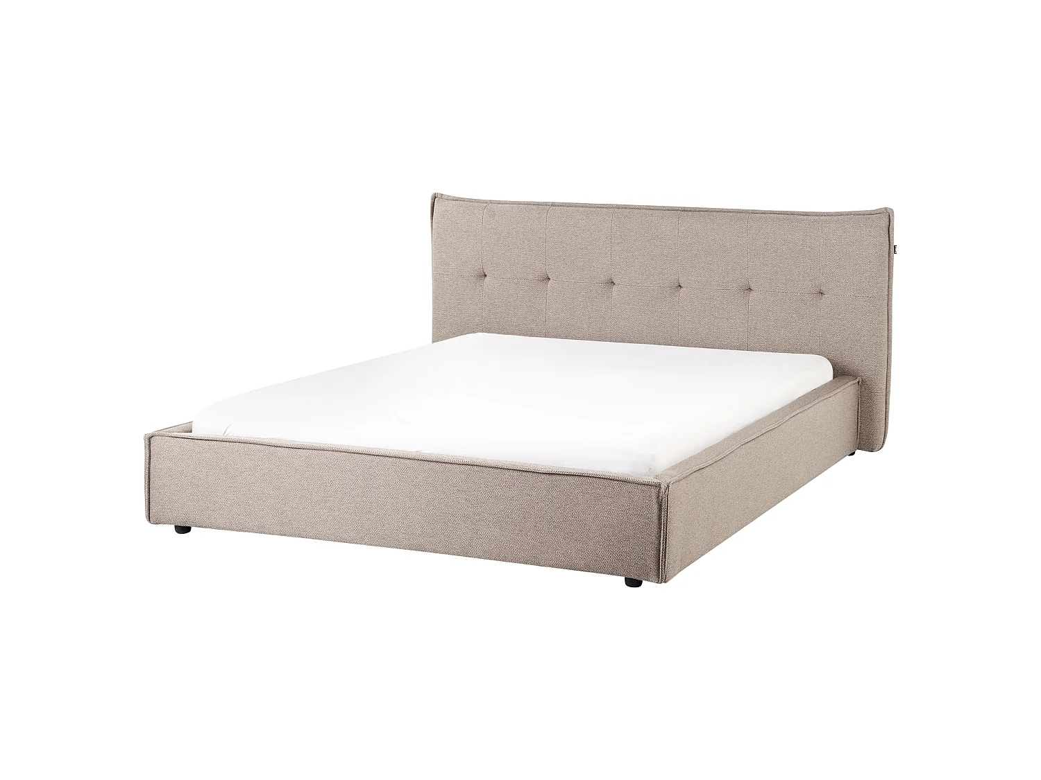 Lit avec sommier Lin synthétique LESTRE 160 x 200 cm Taupe