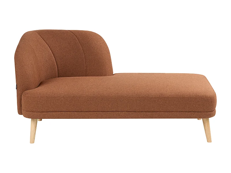 Chaise longue côté droite TANLAY Tissu Marron doré