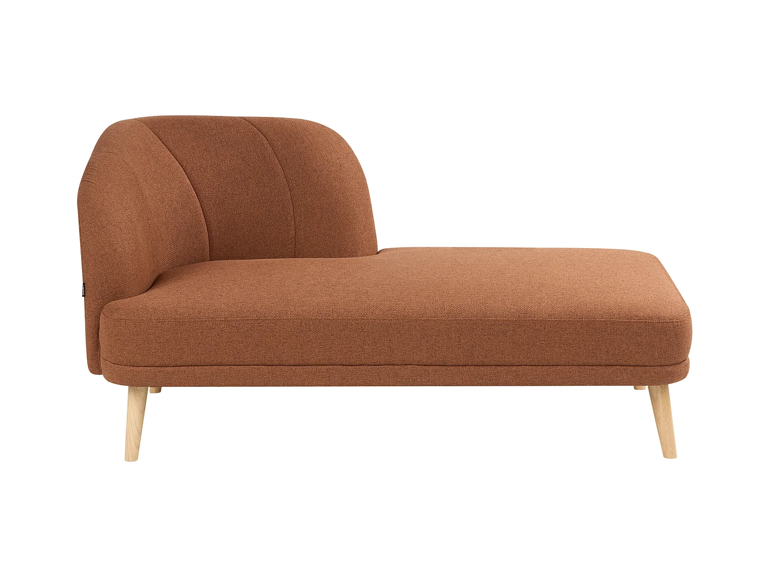 Chaise longue côté droite TANLAY Tissu Marron doré