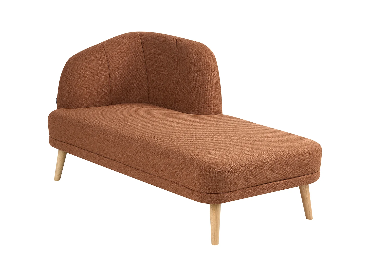 Chaise longue côté droite TANLAY Tissu Marron doré
