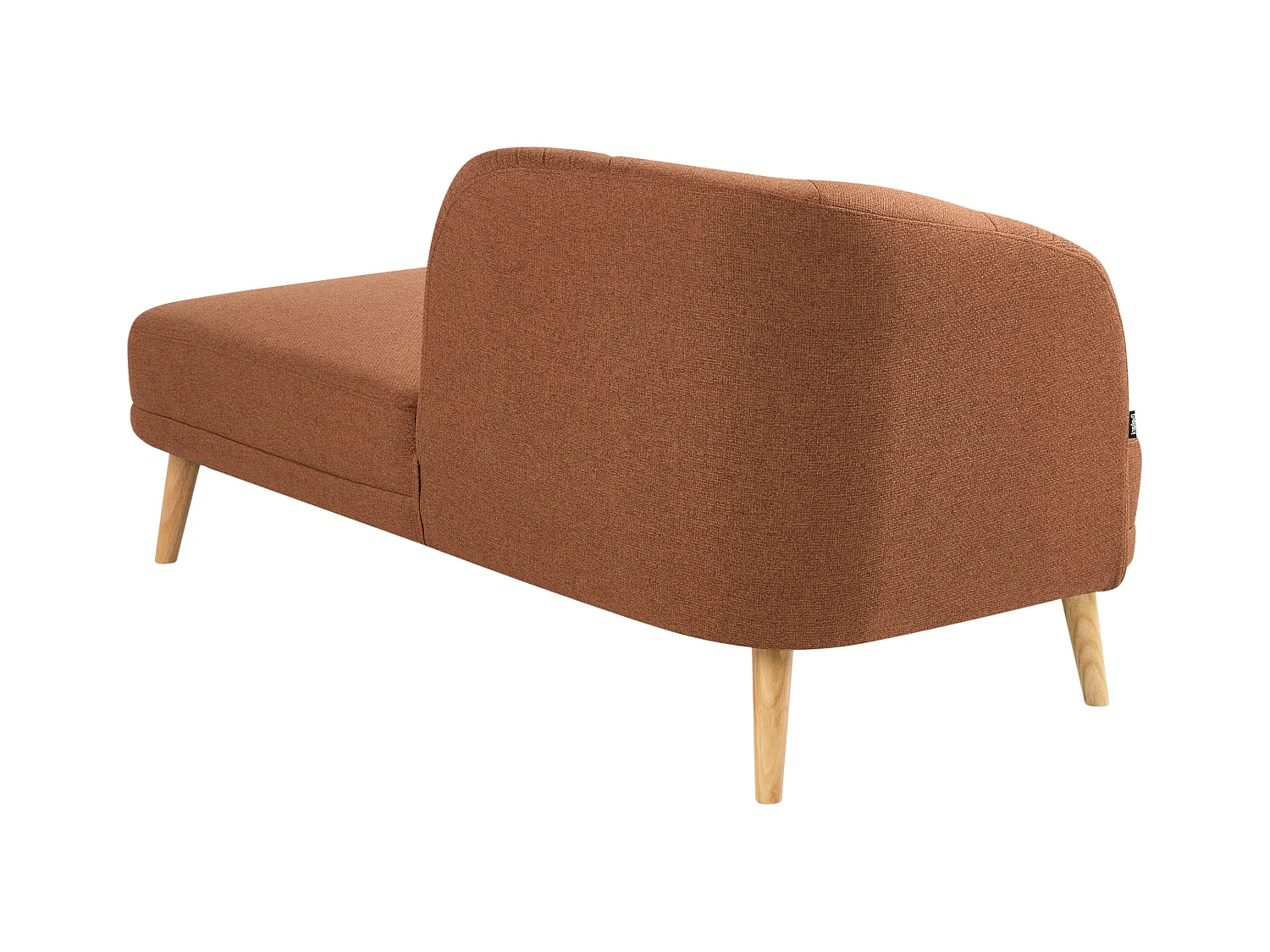 Chaise longue côté droite TANLAY Tissu Marron doré