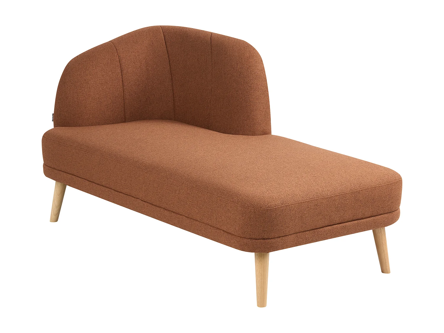 Chaise longue côté droite TANLAY Tissu Marron doré