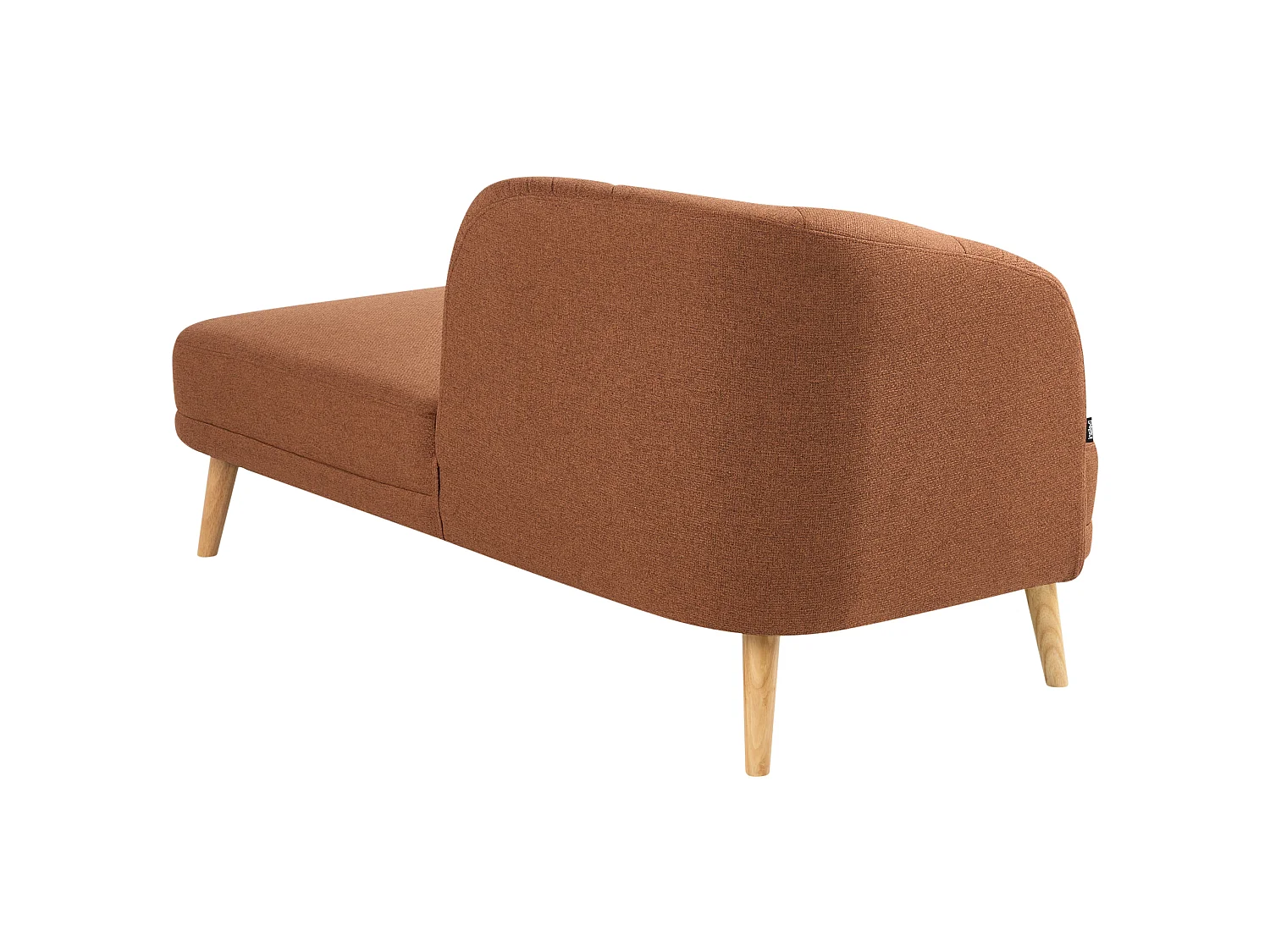 Chaise longue côté gauche TANLAY Tissu Marron doré