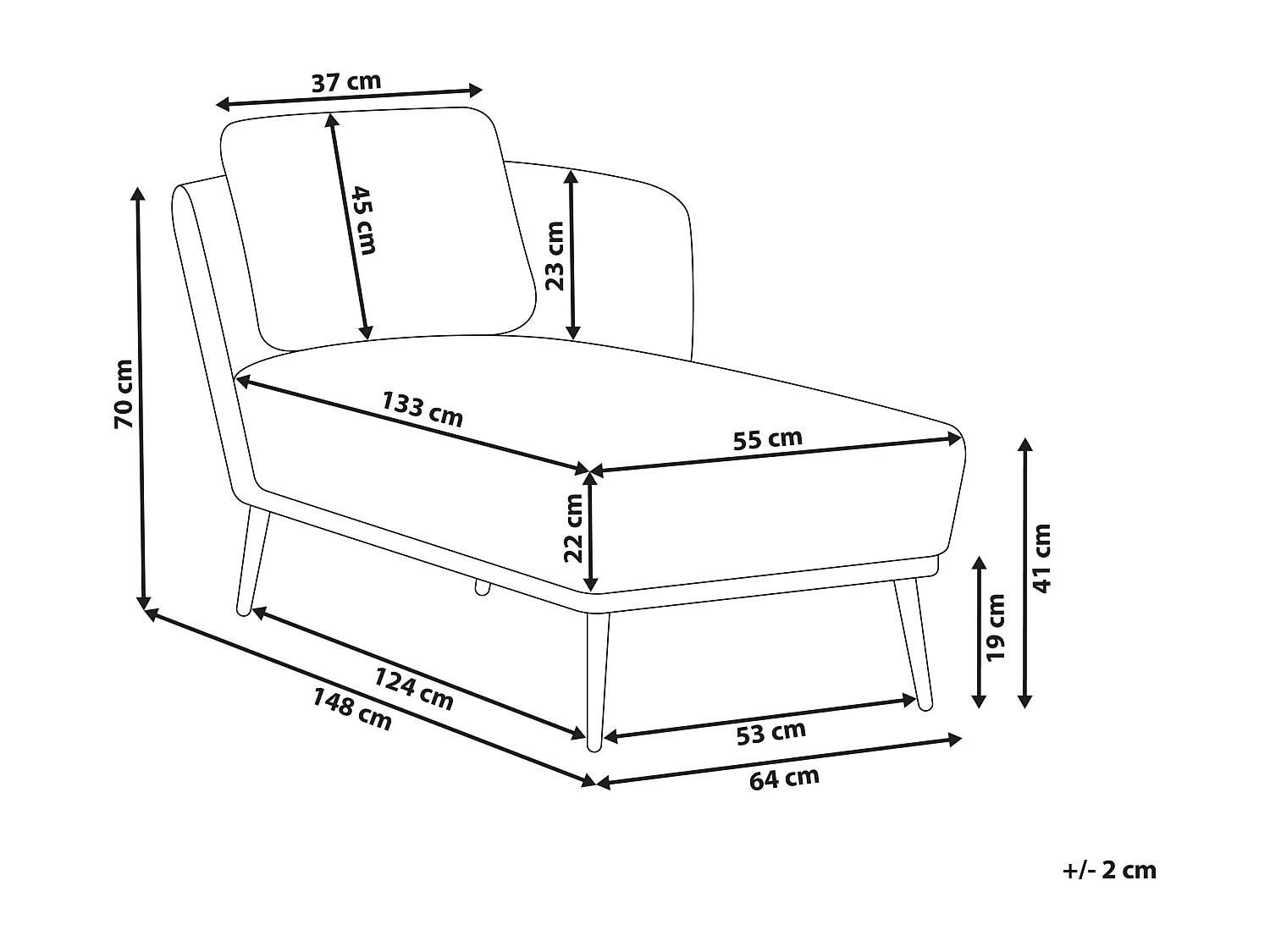 Szezlong lewostronny ARTHEZE Boucle Beżowy