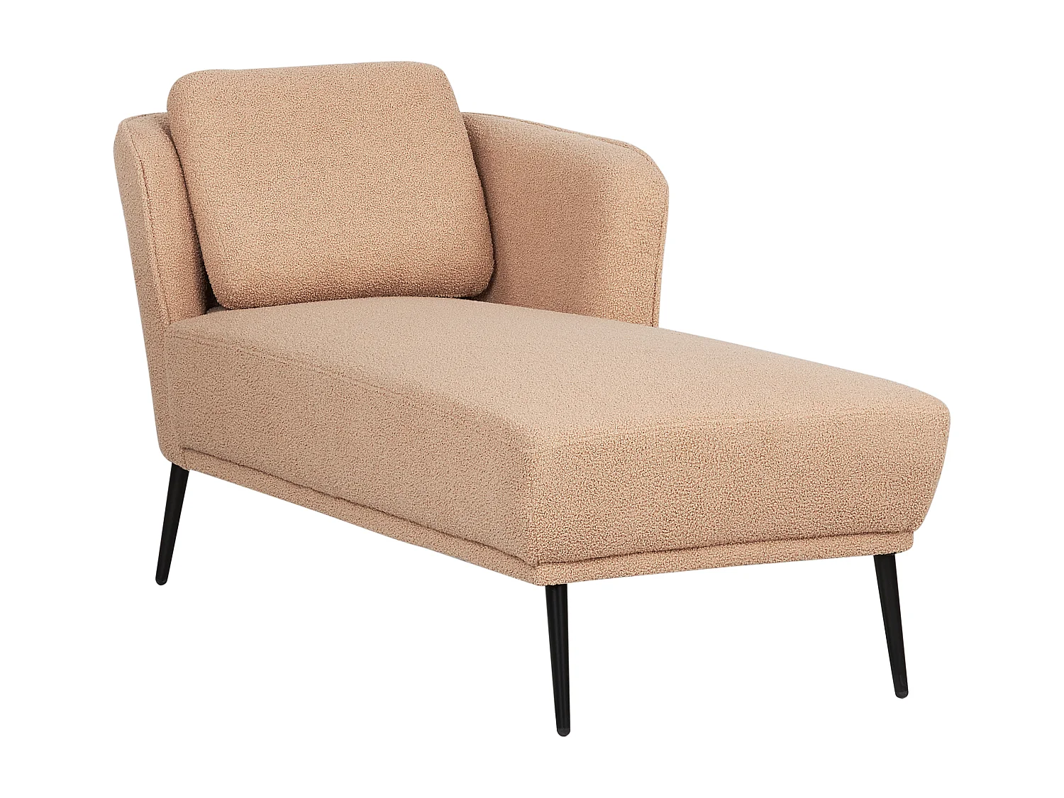 Chaise longue côté gauche ARTHEZE Bouclé Beige