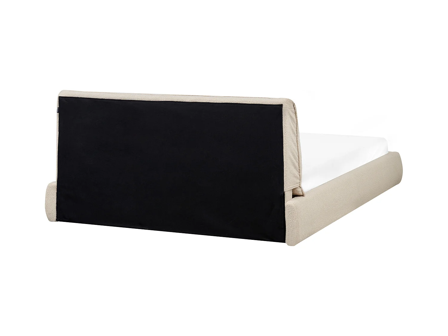 Bett mit Lattenrost Bouclé VINAY 160 x 200 cm Hellbeige