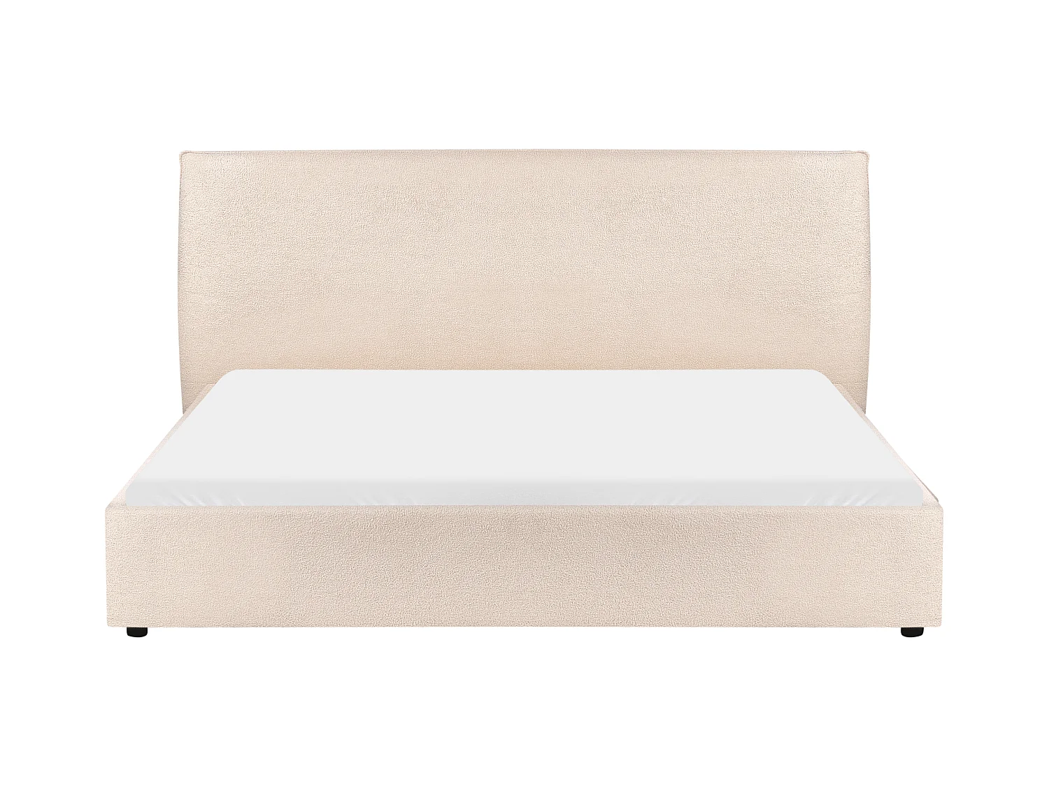 Lit avec sommier Bouclé LAVAUR 180 x 200 cm Beige