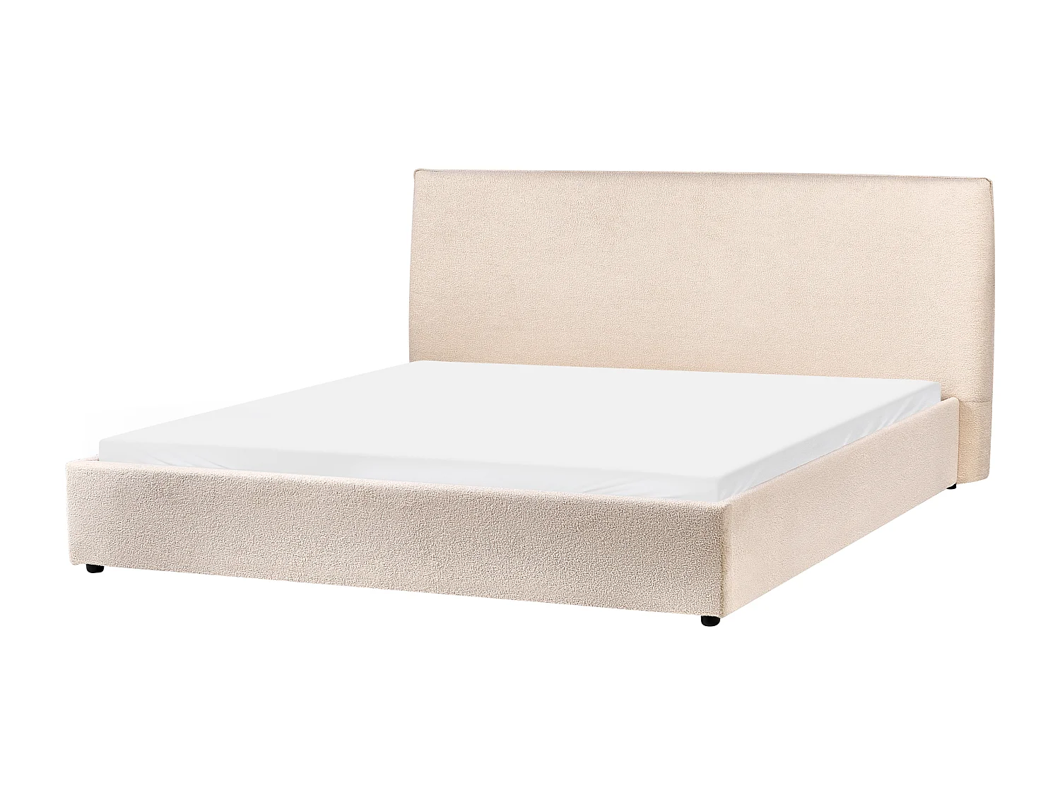 Bett mit Lattenrost Bouclé LAVAUR 180 x 200 cm Beige