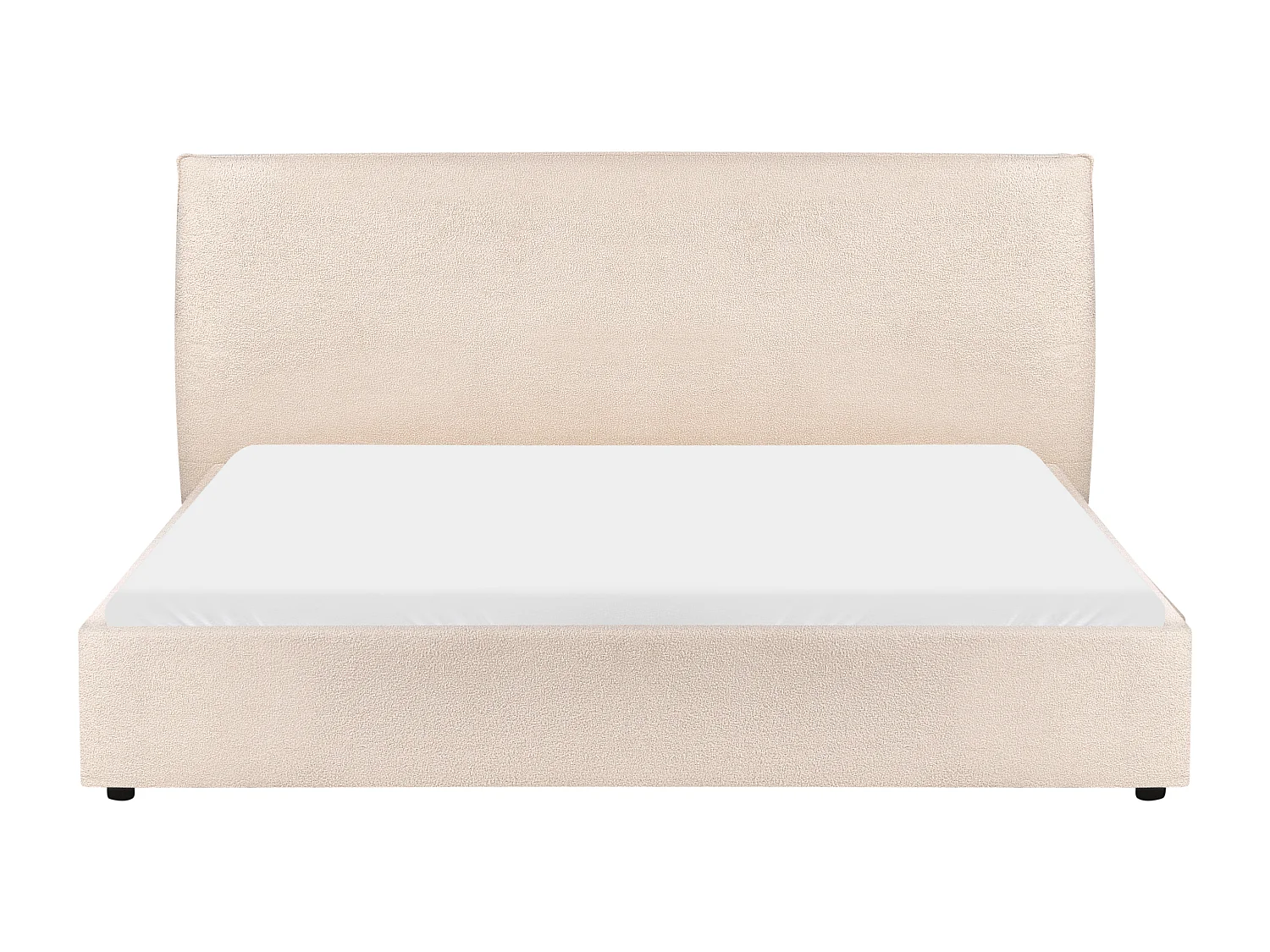 Bett mit Lattenrost Bouclé LAVAUR 180 x 200 cm Beige