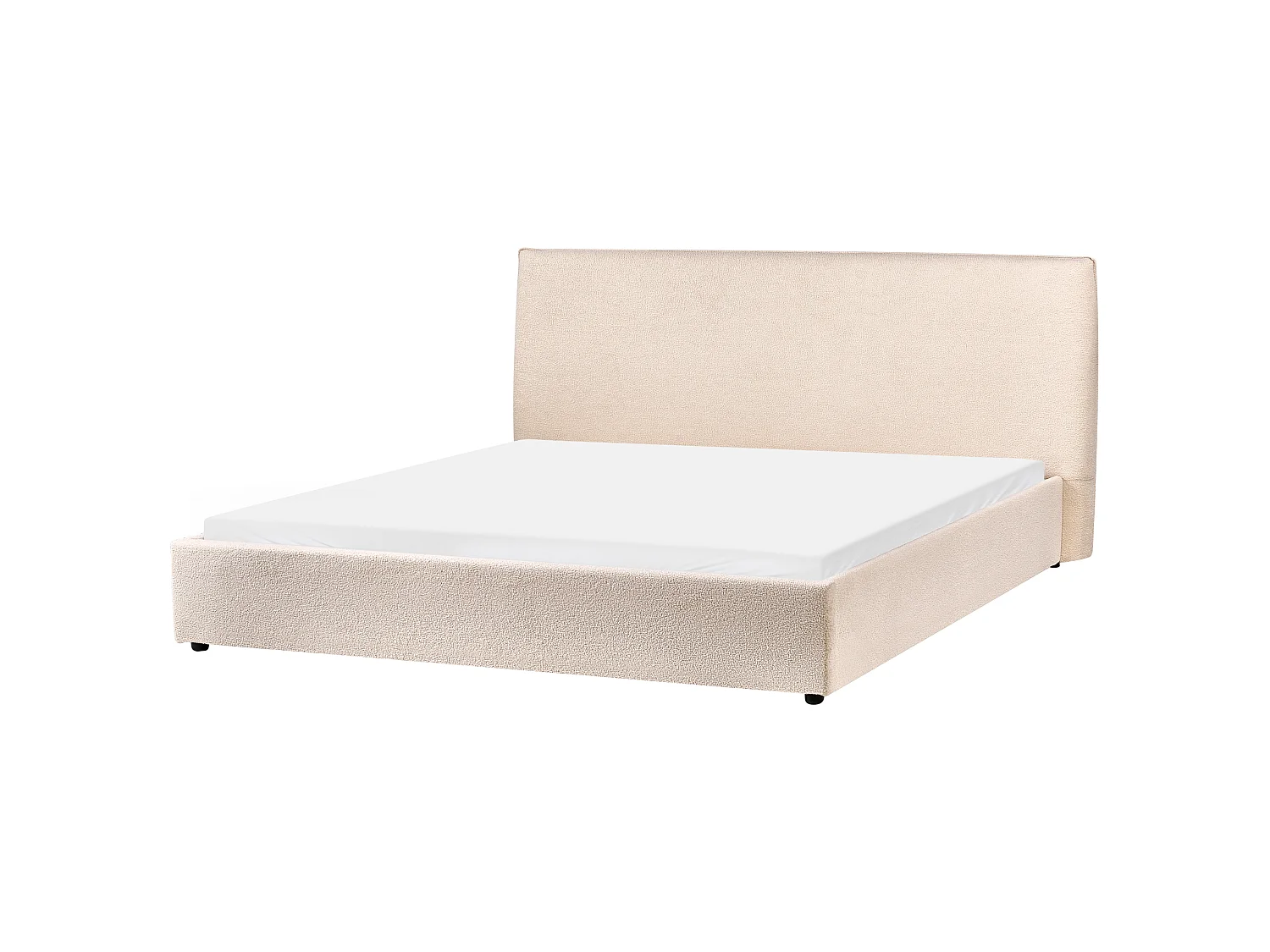 Bed Boucle LAVAUR 180 x 200 cm (EU Super King) Beige