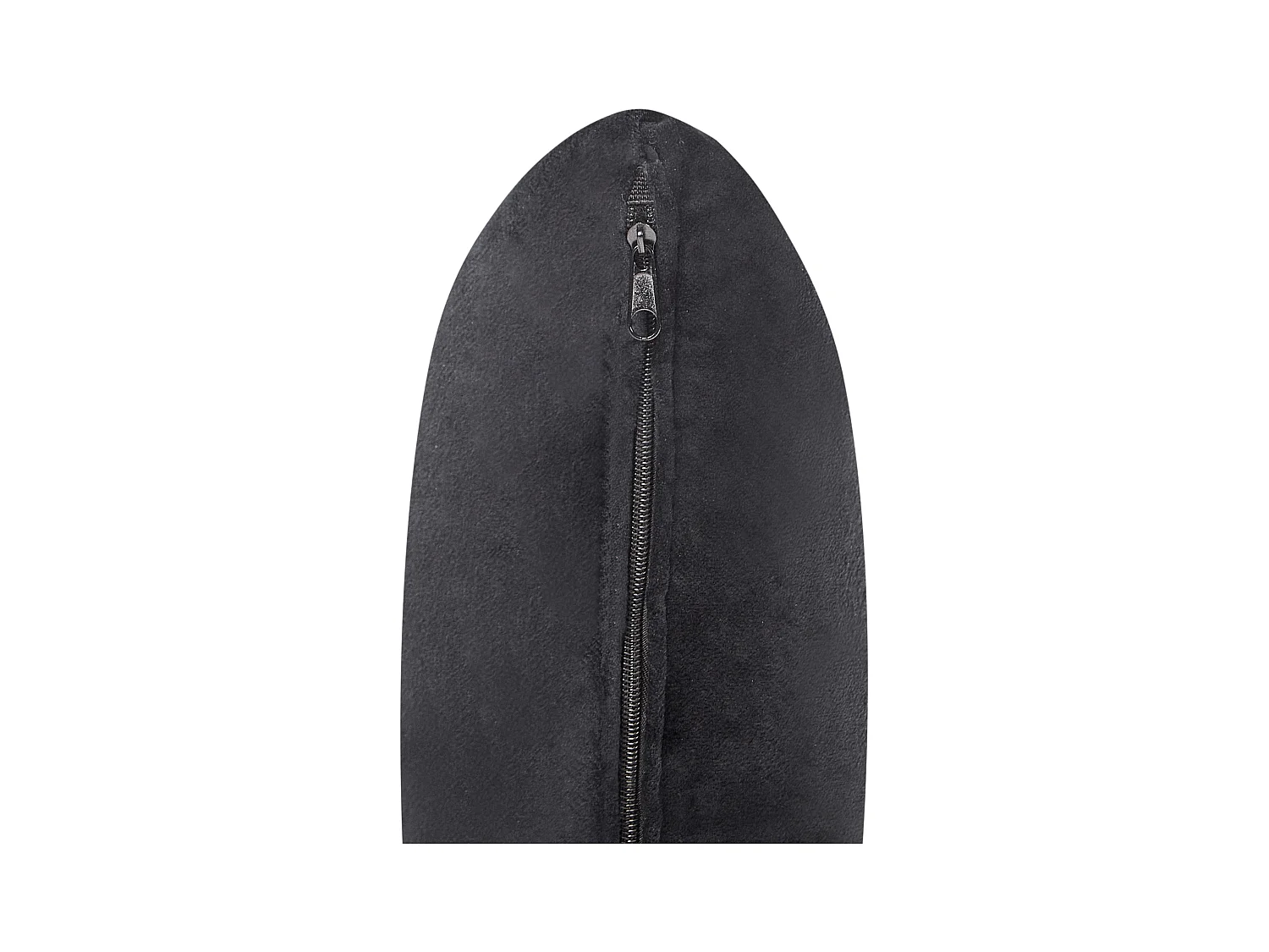 Chaise longue côté droit LATTES Velours Noir avec coussin