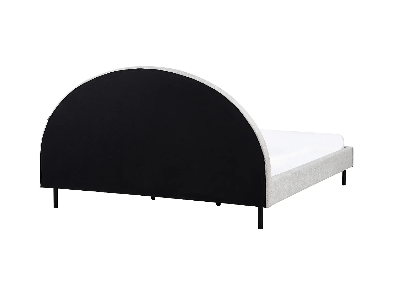 Lit avec sommier Tissu MARGUT 180 x 200 cm Gris clair