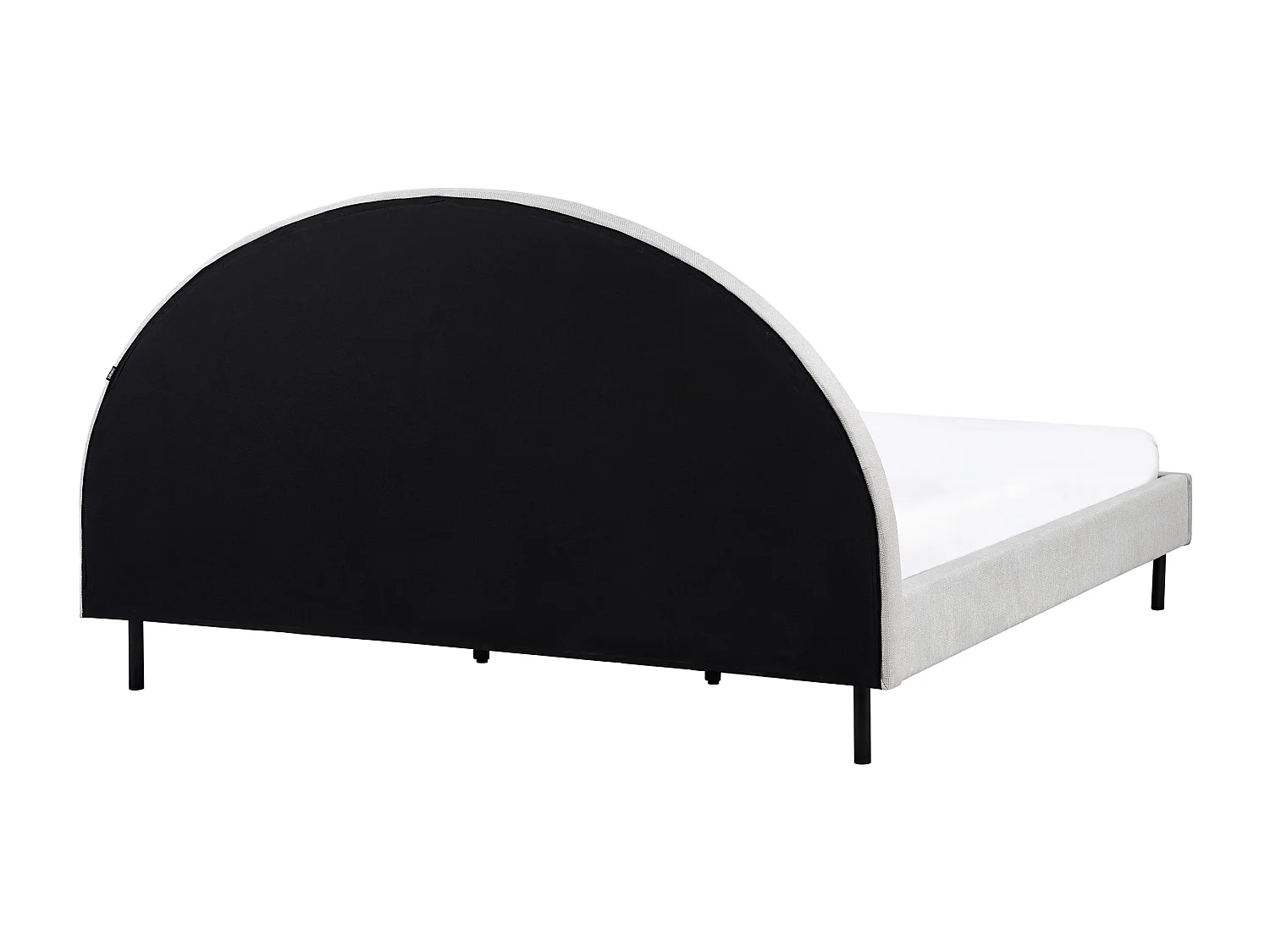 Bett mit Lattenrost Stoff MARGUT 180 x 200 cm Hellgrau