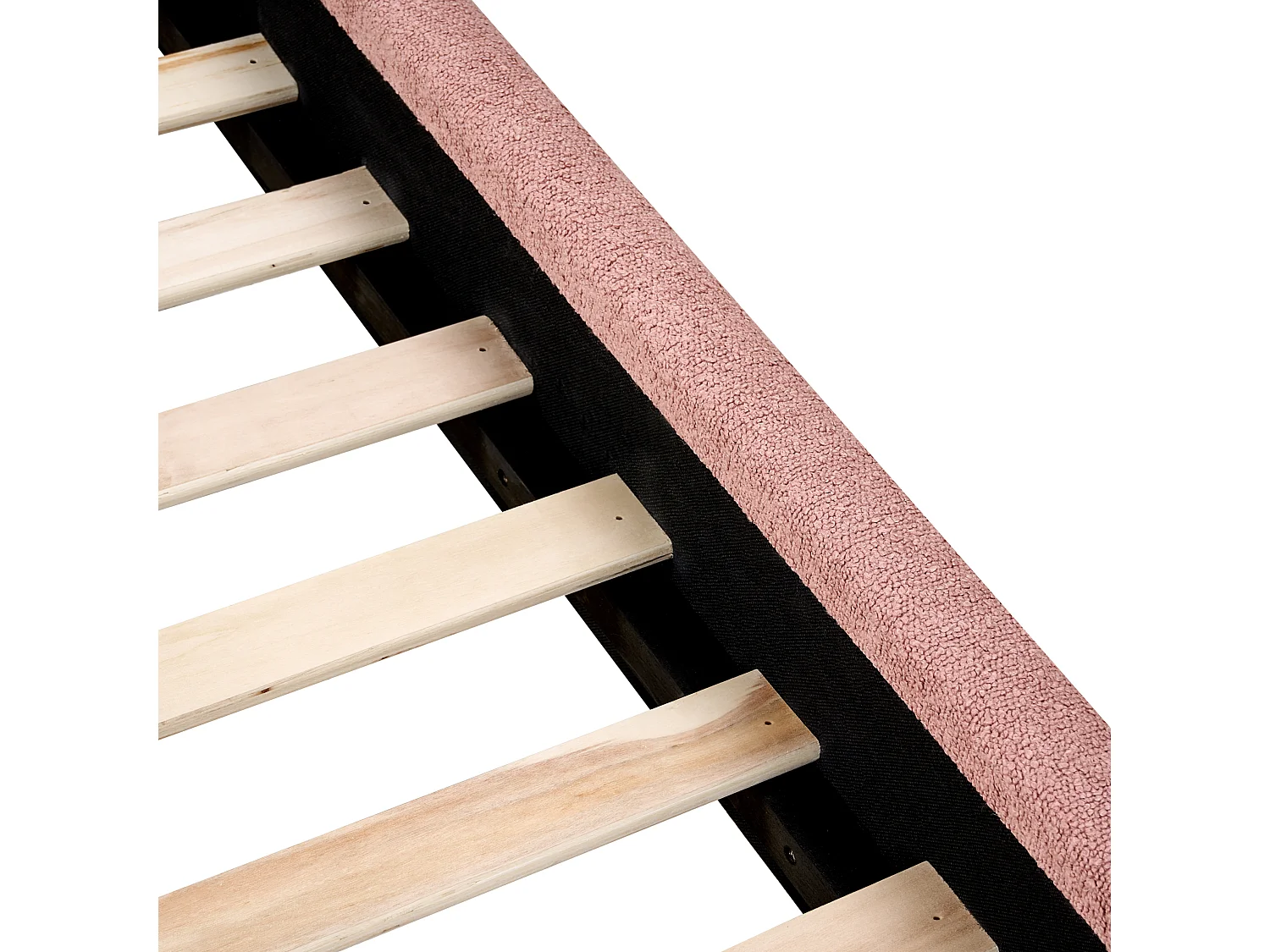 Lit avec sommier Tissu VAUCLUSE 180 x 200 cm Rose pastel