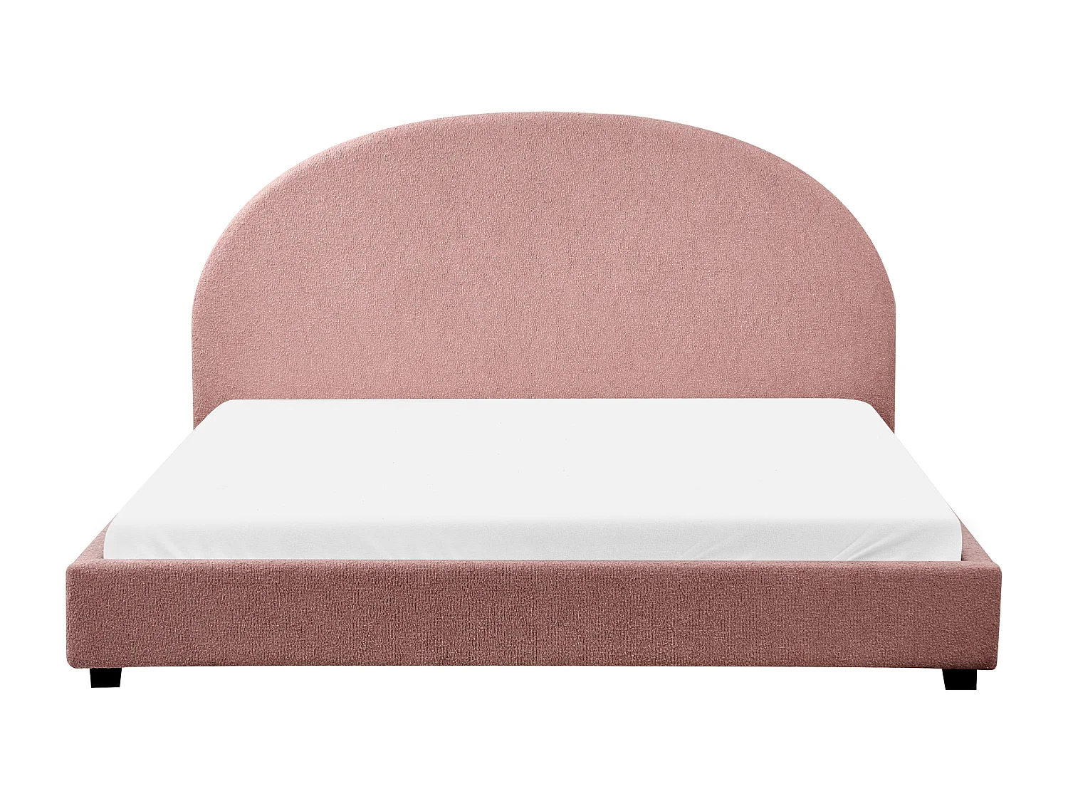 Bett mit Lattenrost Stoff VAUCLUSE 180 x 200 cm Pastellrosa