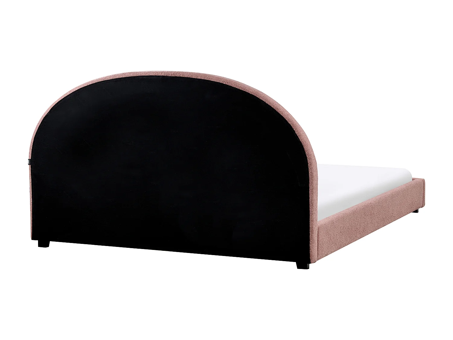Bett mit Lattenrost Stoff VAUCLUSE 180 x 200 cm Pastellrosa