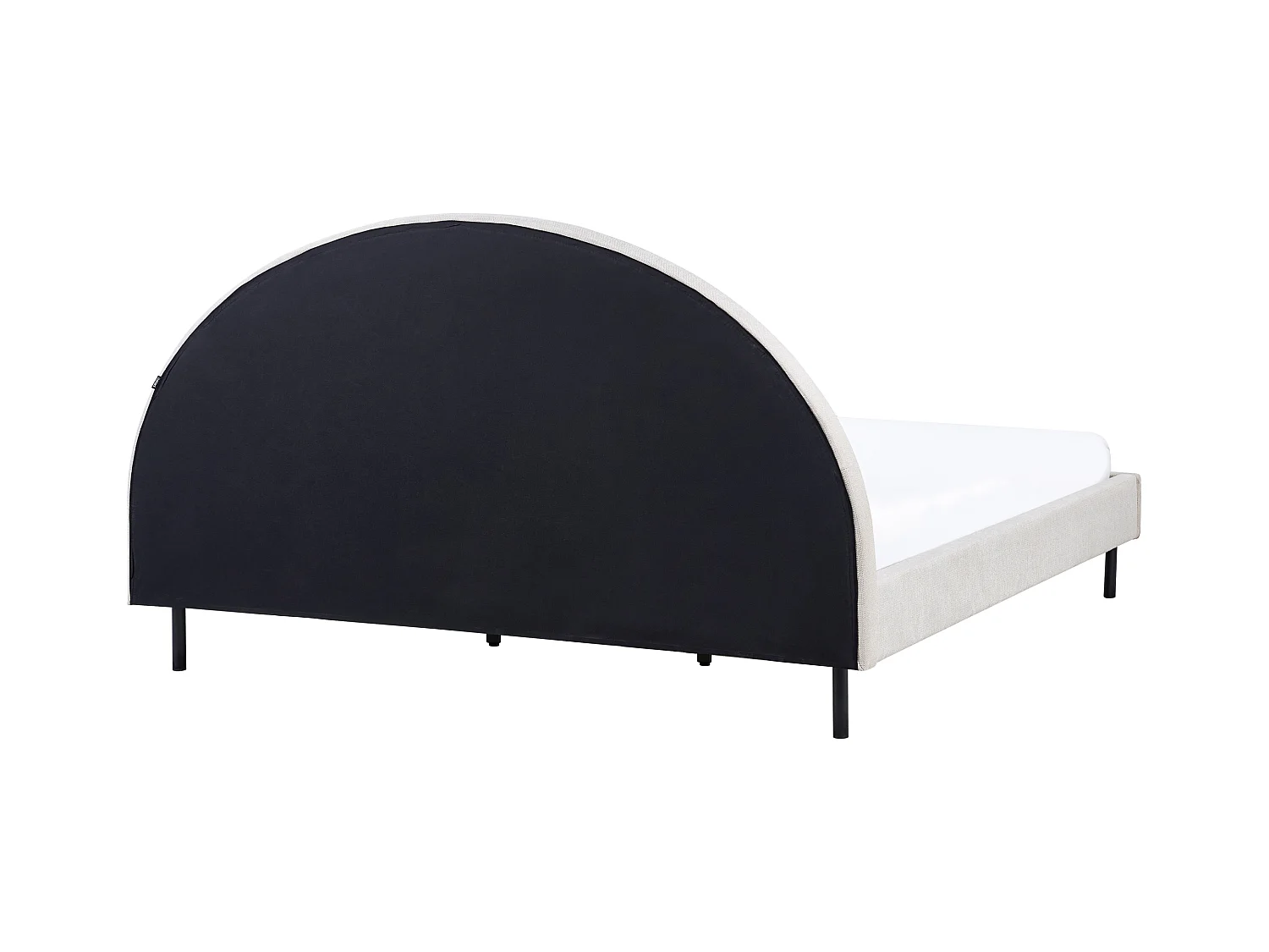 Bett mit Lattenrost Stoff MARGUT 180 x 200 cm Hellbeige