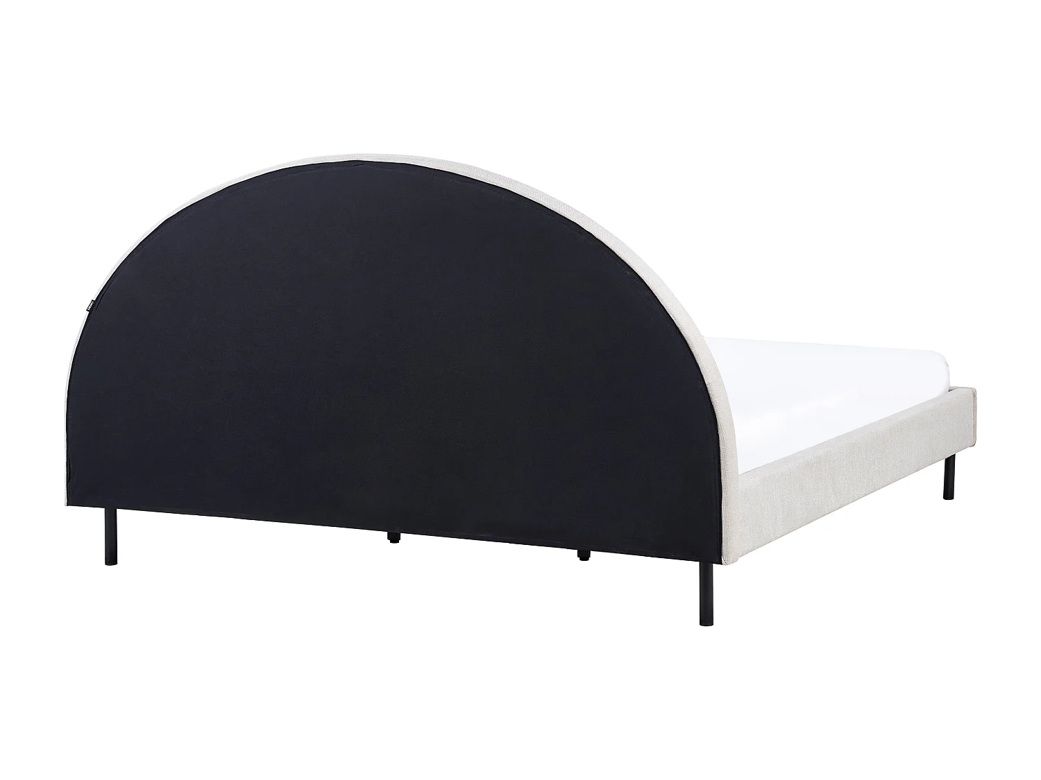 Lit avec sommier Tissu MARGUT 180 x 200 cm Beige clair