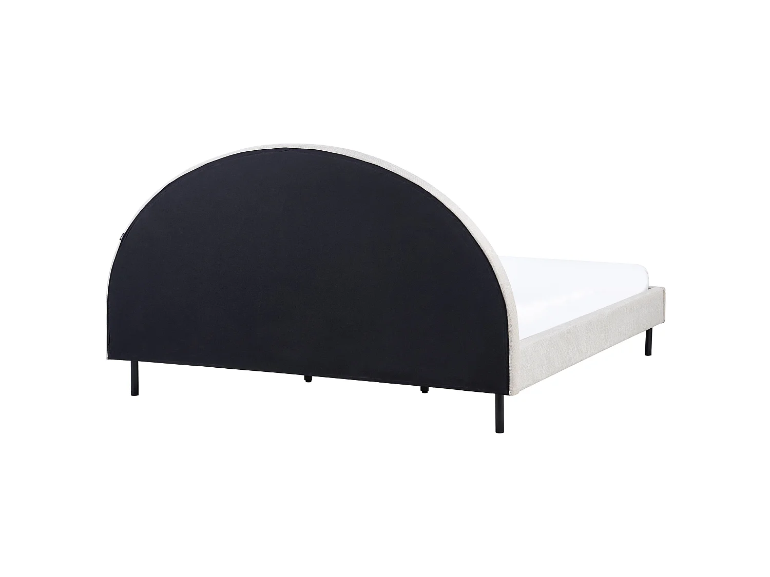 Lit avec sommier Tissu MARGUT 180 x 200 cm Beige clair