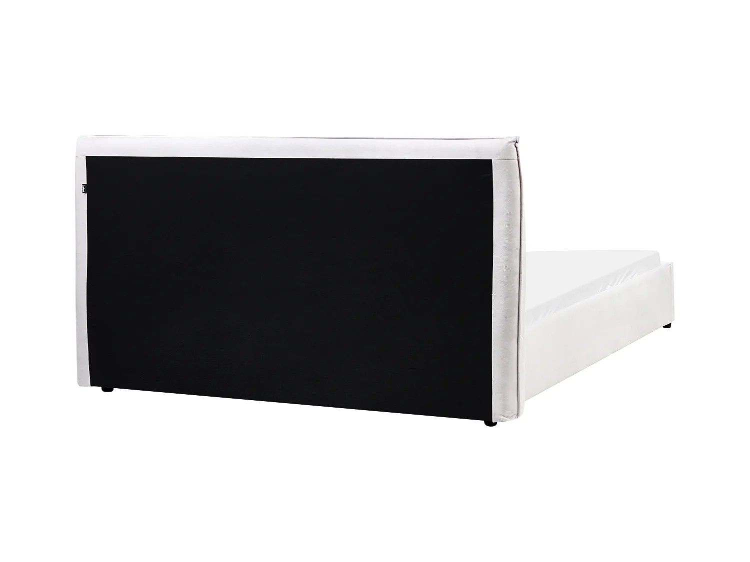 Lit avec sommier Velours LAVAUR 160 x 200 cm Blanc cassé