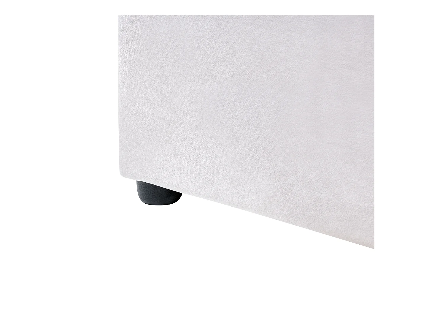 Lit avec sommier Velours LAVAUR 160 x 200 cm Blanc cassé