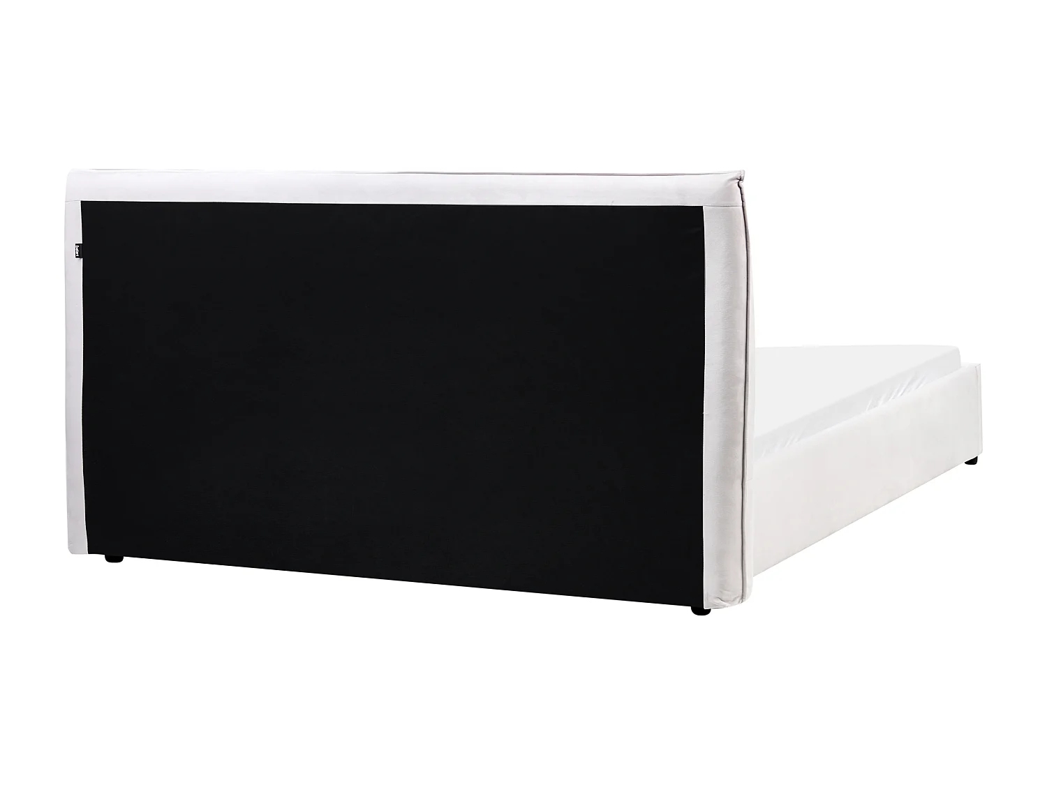 Lit avec sommier Velours LAVAUR 160 x 200 cm Blanc cassé