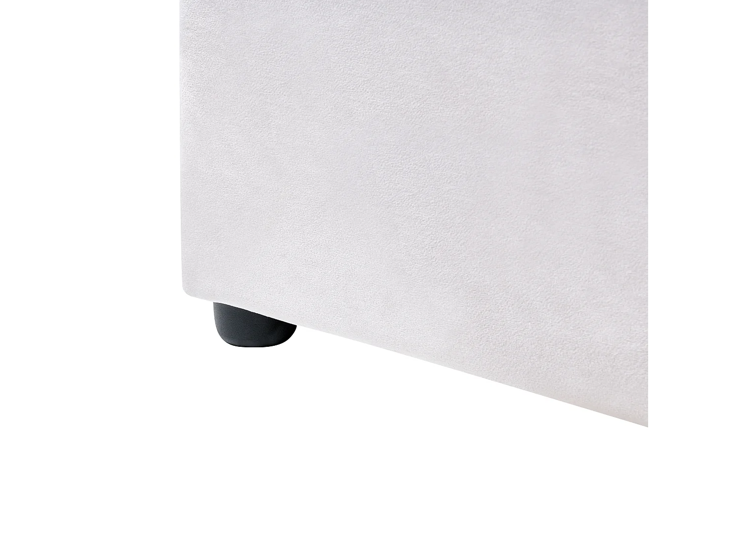 Letto Velluto LAVAUR 160 x 200 cm Bianco sporco