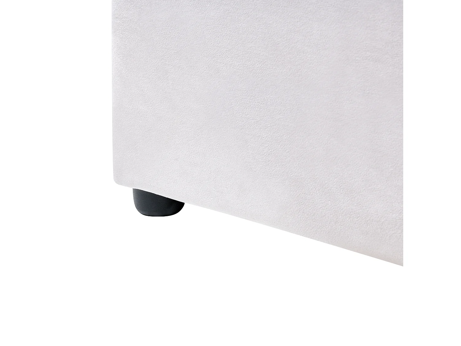 Lit avec sommier Velours LAVAUR 160 x 200 cm Blanc cassé