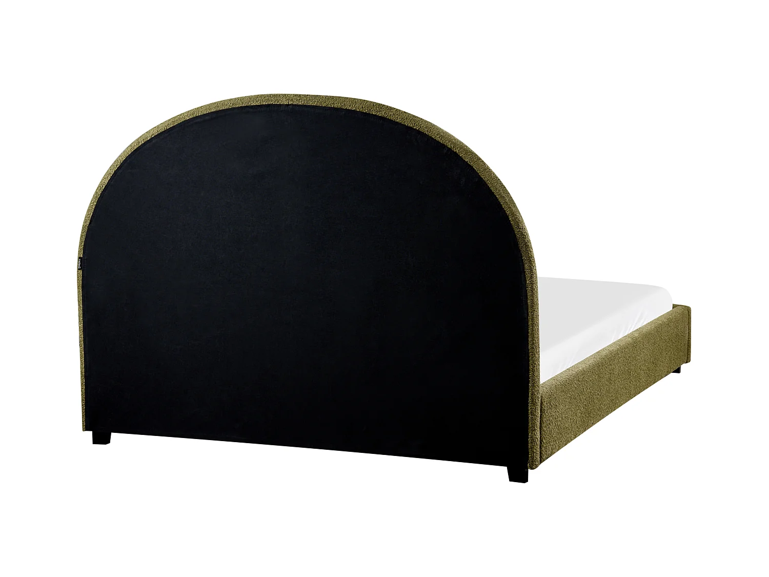 Bett mit Lattenrost Bouclé VAUCLUSE 140 x 200 cm Olivgrün