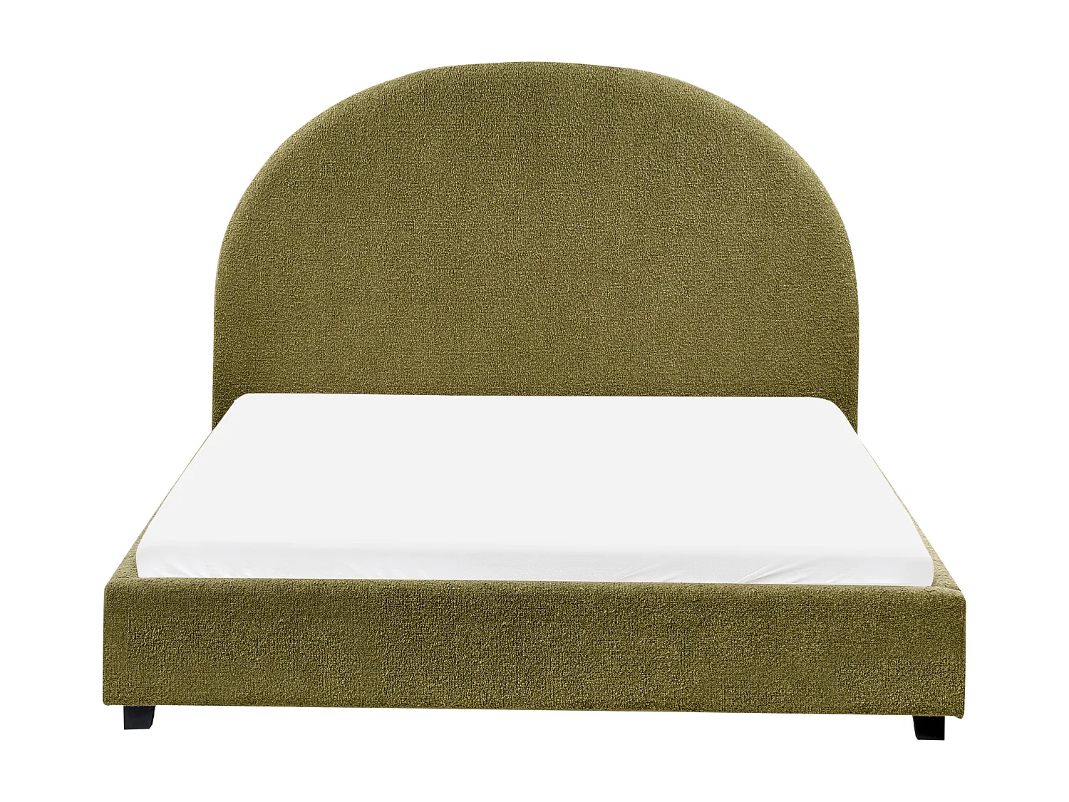 Lit avec sommier Bouclé VAUCLUSE 140 x 200 cm Vert olive