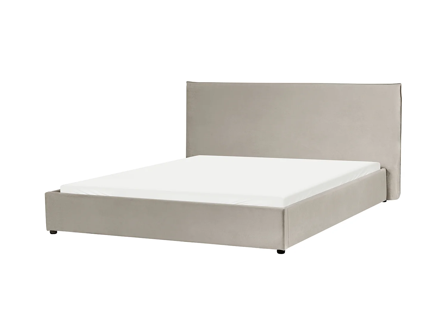 Lit avec sommier Velours LAVAUR 180 x 200 cm Taupe
