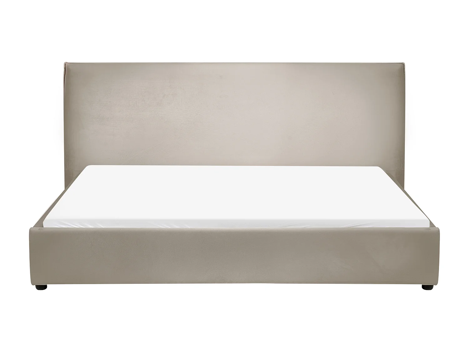Lit avec sommier Velours LAVAUR 180 x 200 cm Taupe