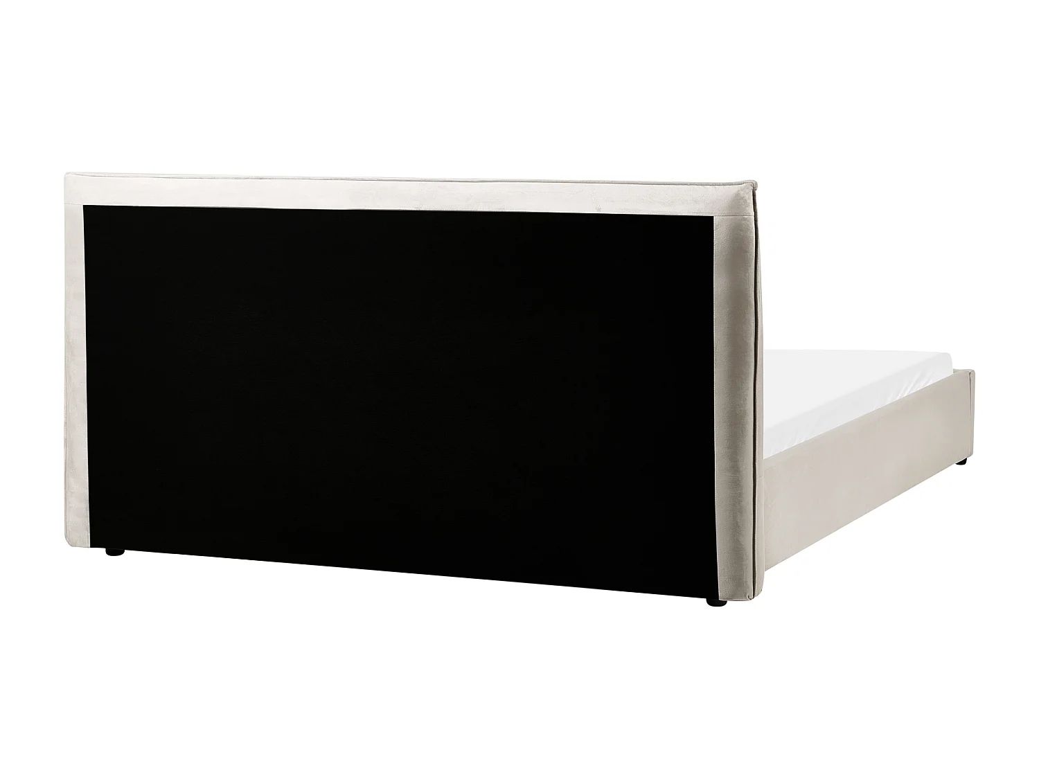 Lit avec sommier Velours LAVAUR 180 x 200 cm Taupe