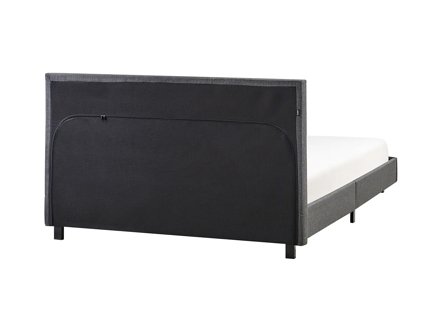 Bett mit Lattenrost Stoff ALBI 140 x 200 cm Grau