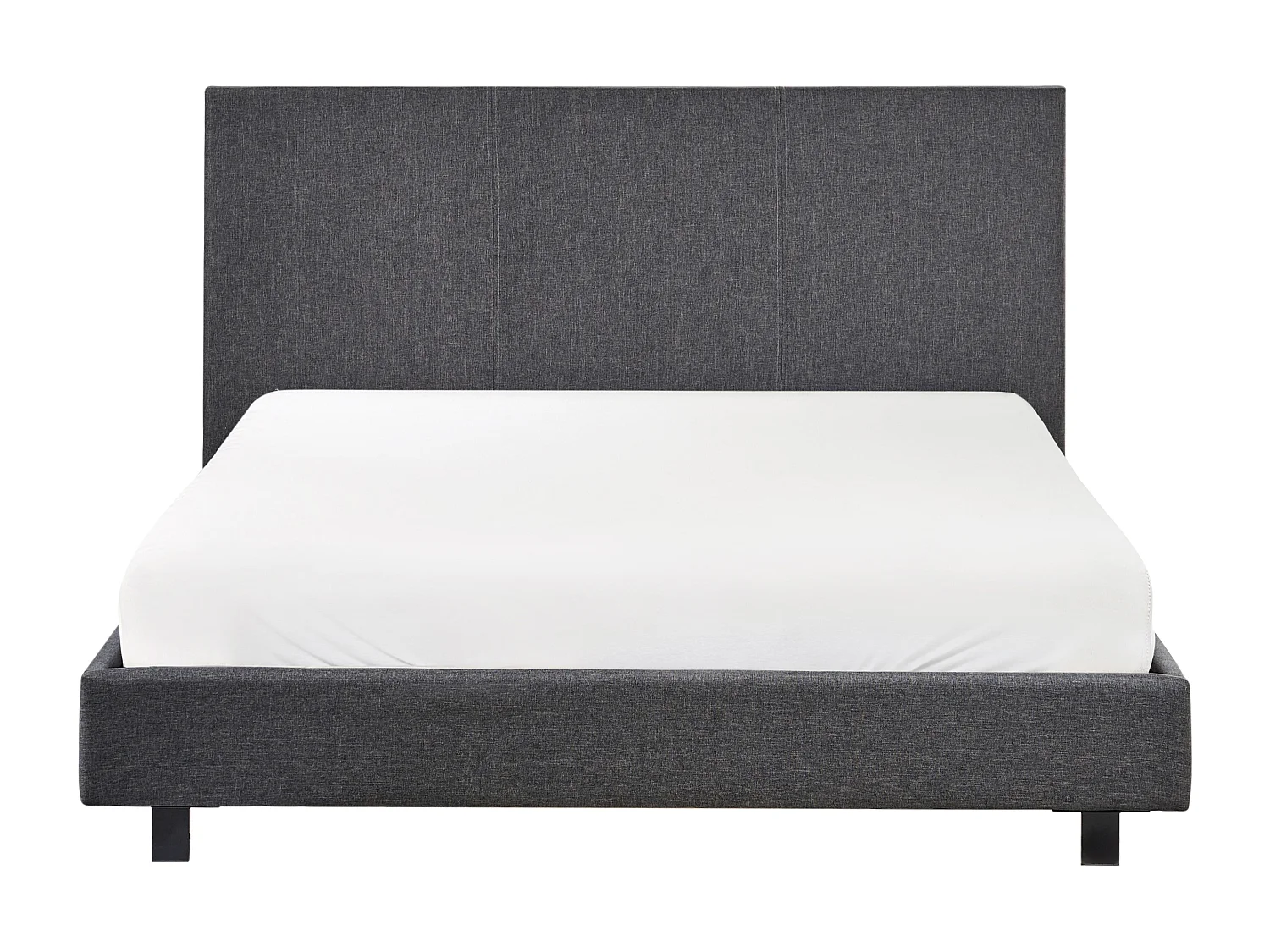 Bett mit Lattenrost Stoff ALBI 140 x 200 cm Grau