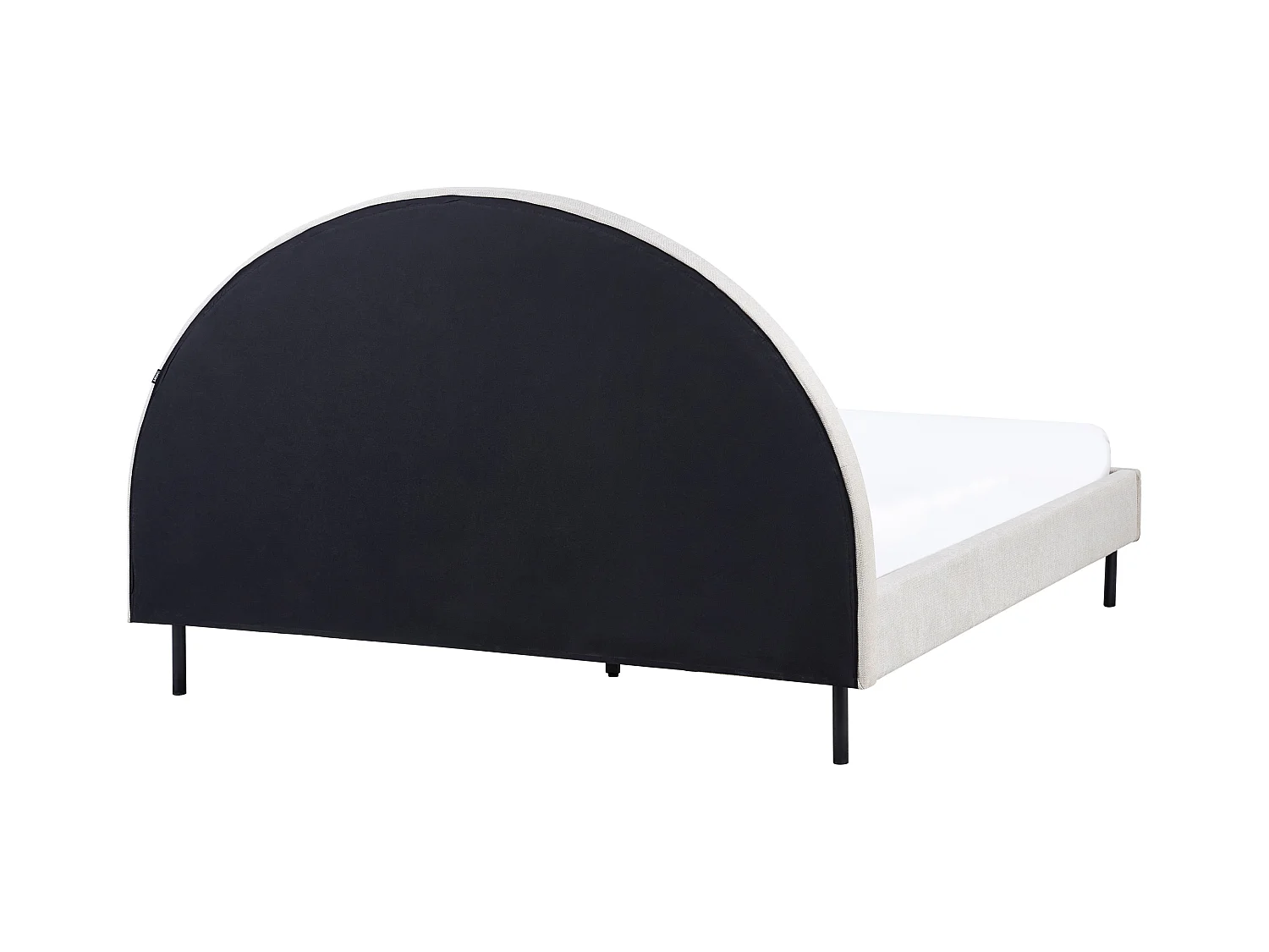 Lit avec sommier Tissu MARGUT 160 x 200 cm Beige clair