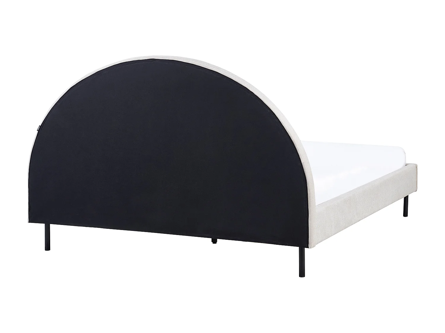 Lit avec sommier Tissu MARGUT 160 x 200 cm Beige clair