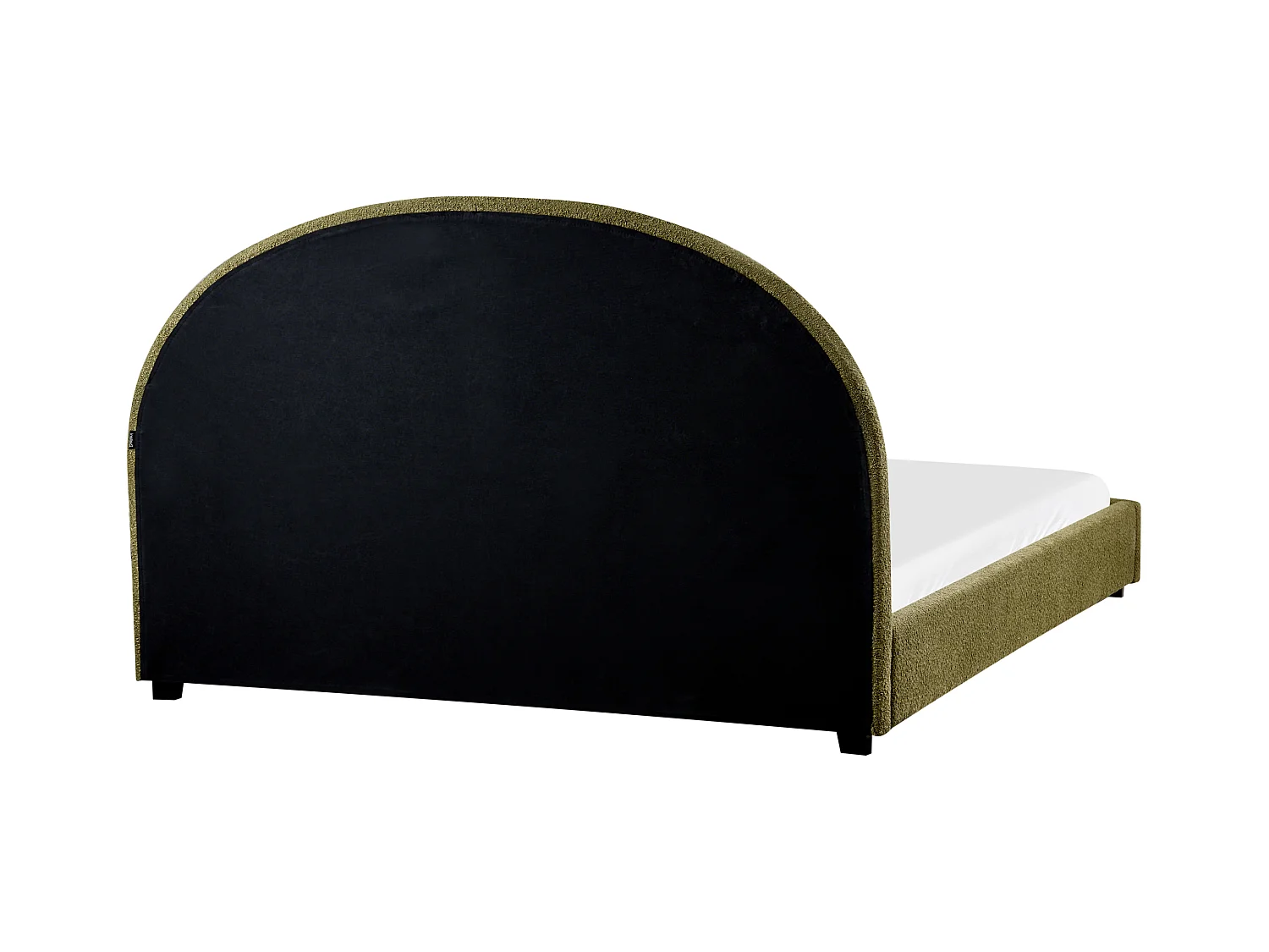 Lit avec sommier Bouclé VAUCLUSE 160 x 200 cm Vert olive