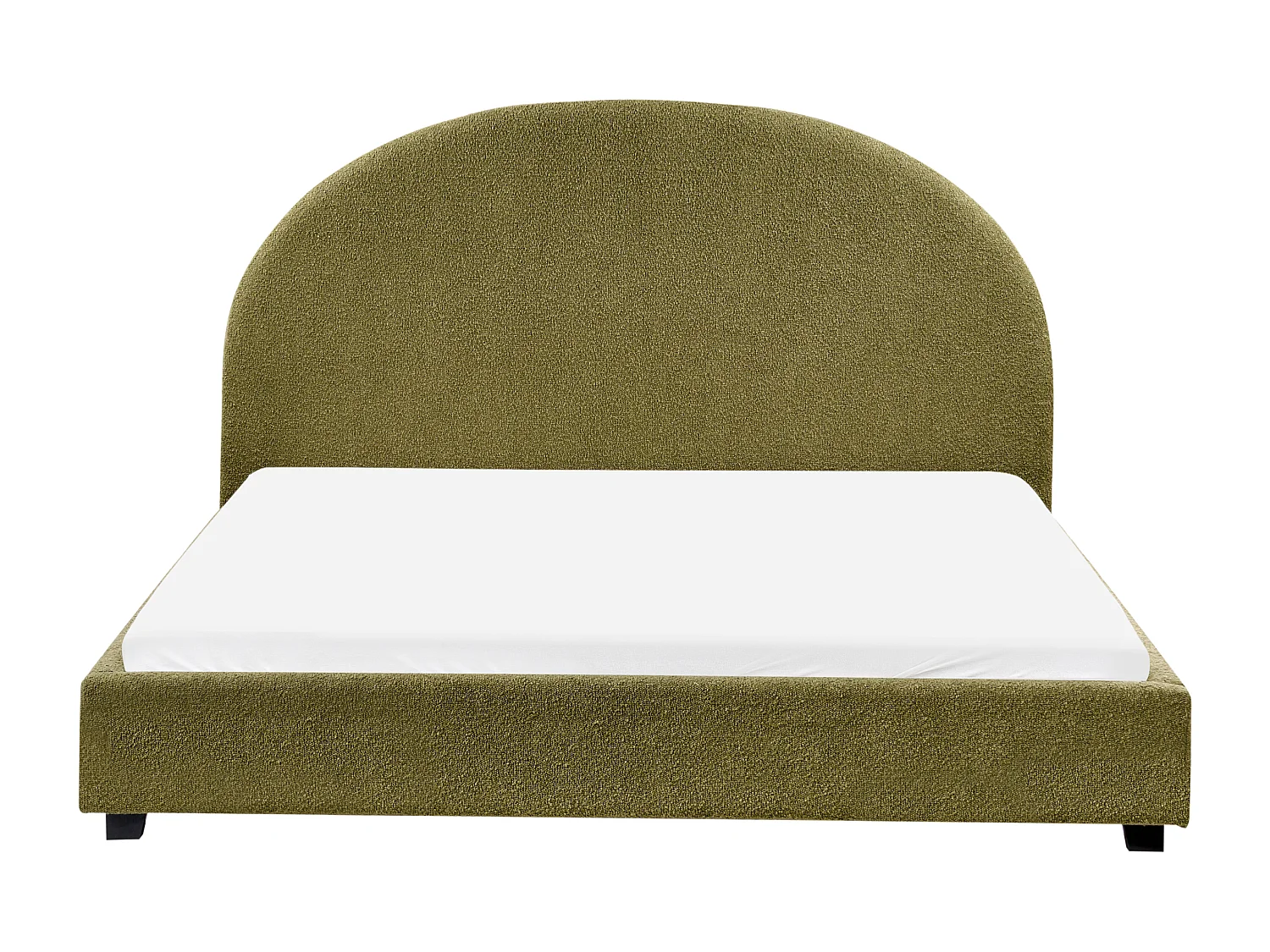 Lit avec sommier Bouclé VAUCLUSE 160 x 200 cm Vert olive