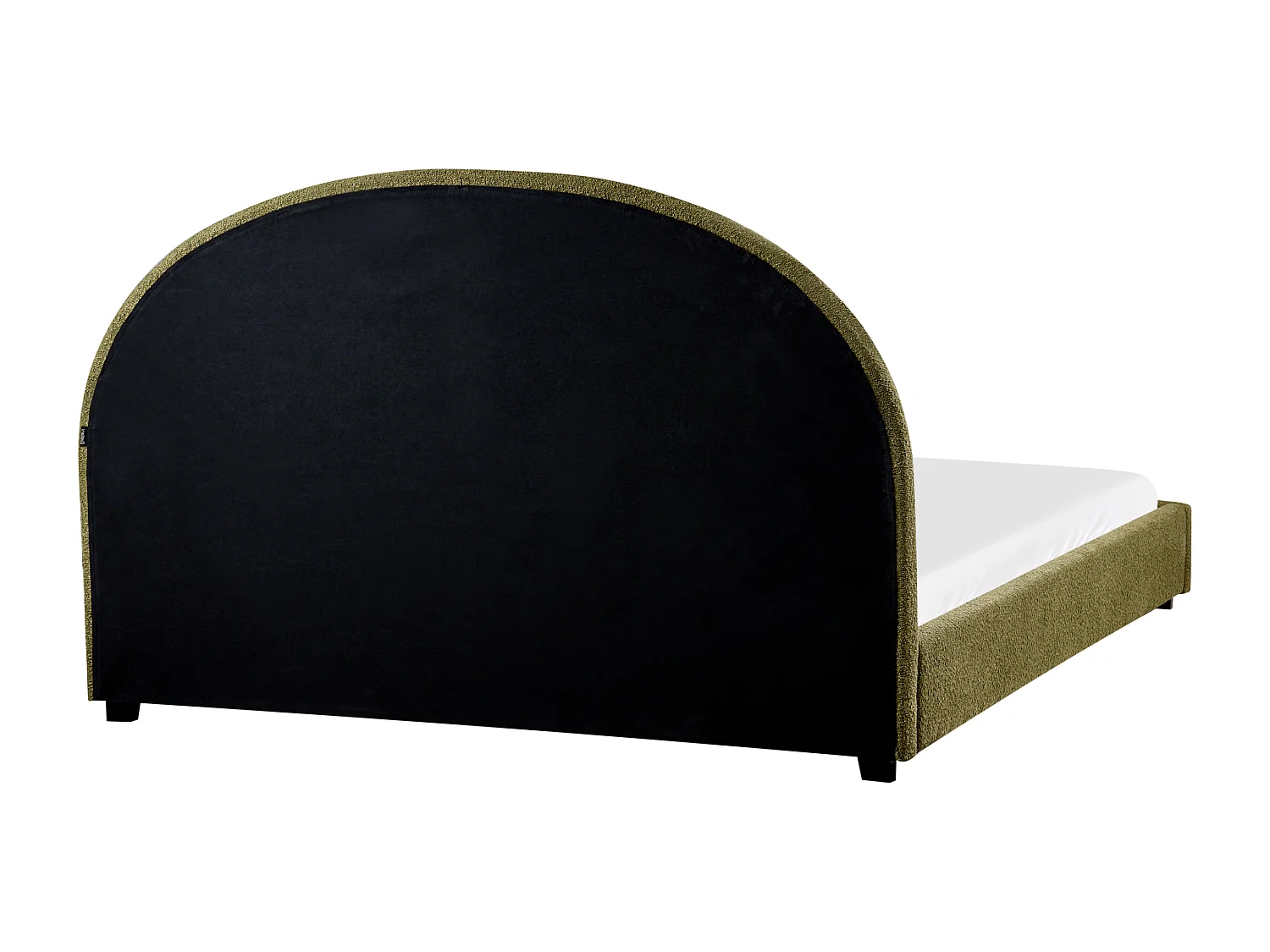 Lit avec sommier Bouclé VAUCLUSE 160 x 200 cm Vert olive
