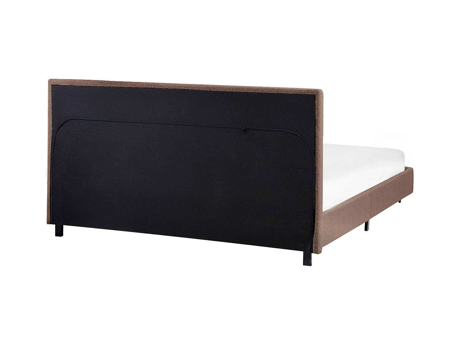 Lit avec sommier Bouclé ALBI 140 x 200 cm Marron