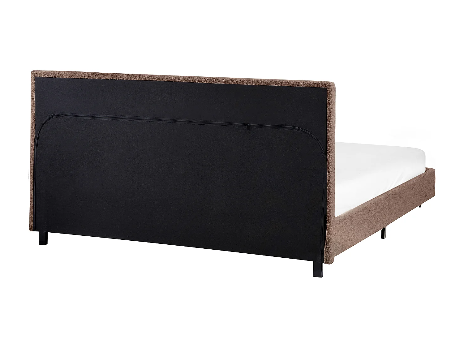Lit avec sommier Bouclé ALBI 140 x 200 cm Marron